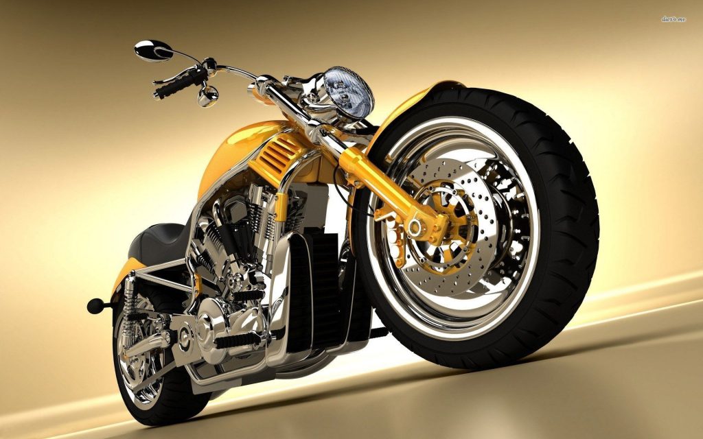 Motorcycle-Yellow-Harley-Wallpaper - Wall Paper