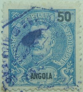 ngola-stamp-50-reis-correios-portugal-mouchon-blau-blue