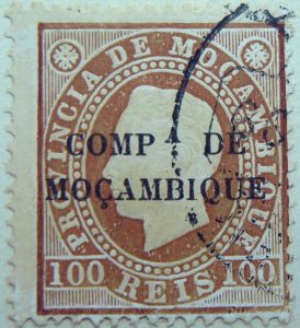 compa de mocambique black 100 reis 1892 braun brown brun mozambique stamp provincia de mocambique