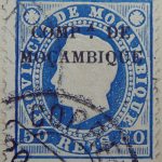 compa de mocambique black 50 reis 1892 blau blue bleu mozambique stamp provincia de mocambique