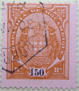 companhia de mocambique 150 rs reis 1894 brounorange rosa brown orange rose mozambique stamp