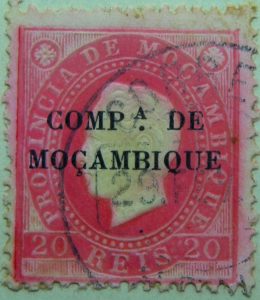 companhia de mocambique black 20 reis 1892 carmin karmin mozambique stamp provincia de mocambique