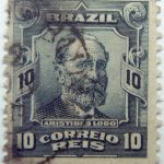 10 correio reis brazil aristides lobo used stamp