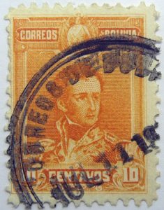 1899 1901 general sucre 1795 1830 correos de bolivia 10 centavos orange