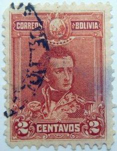 1899 1901 general sucre 1795 1830 correos de bolivia 2 centavos vermilion