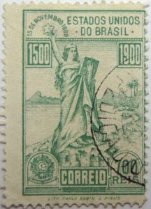 1900 the 400th anniversary of the discovery of brazil 15 de novembro 1889 correio 700 reis 1500 green stamp