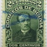 1901 correos de bolivia 2 dos centavos camacho green stamp