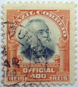 1906 president afonso pena, 1847 1909 brazil correio official 400 reis stamp