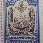 1909 the 100th anniversary of the revolution of july 1809 correos de bolivia centenario de la revolucion de julio 5 centavos blue black stamp