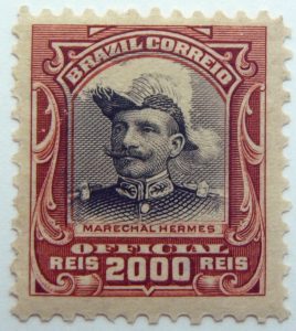 1913 president hermes da fonseca, 1855 1923 brazil correio official 2000 reis marechalhermes