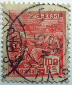 1920 economy culture brazil correio 100 rs reis red