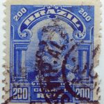 200 correio reis brazil manuel deodoro de fonseca utramarin stamp 1913 1917