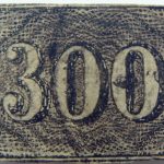 brazil old stamp 300r 1850 jan 1 black