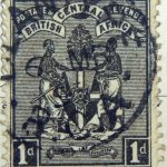 british central africa afrique centrale stamp postage revenoe black silver noir schwarz 1895 1896