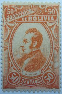 correos de bolivia 50 centavos orange sucre stamp