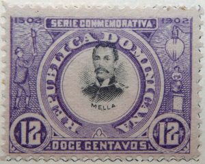 1902 the 400th anniversary of the founding of santo domingo city 1502 serie conmemorativa republica dominicana mella doge centavos 12 violet black stamp