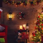 christmas decoration 2560x1440 xmas tree gifts 5k 6804