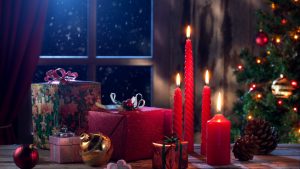christmas eve 3840x2160 presents gifts candles decoration 4k 4093