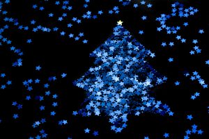 christmas tree 3000x1996 blue stars dark background 3970