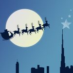 reindeer chariot 5120x2880 santa claus christmas eve moon 8k 599