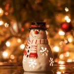 snowman candle christmas tree 16675