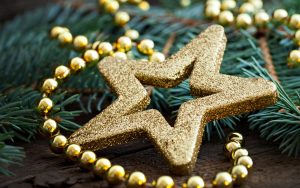 star gold beads decorations christmas new year 5671